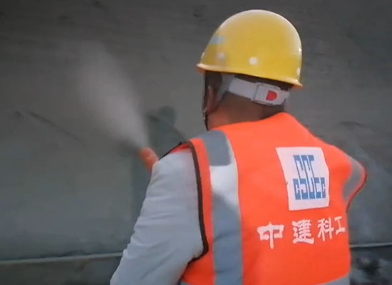 液压湿喷机基坑边坡喷浆支护施工视频